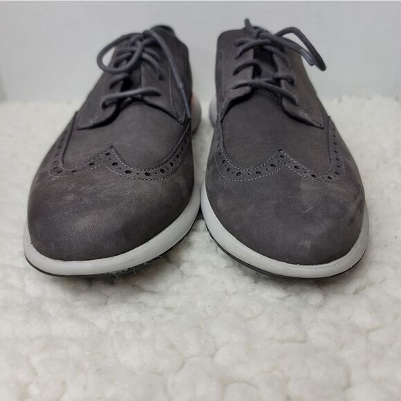 Cole Haan Grand Troy Wingtip Oxford Mens Shoes Size 10 Pavement Grey C33765 - Picture 2 of 10